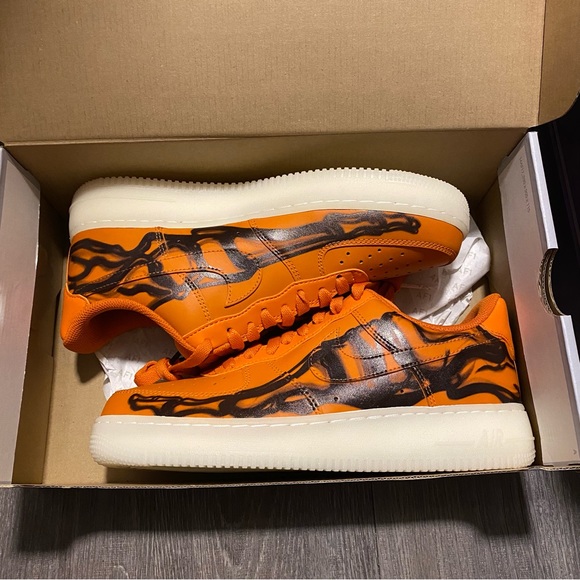 Air Force 1 Orange Skeleton - Picture 2 of 4